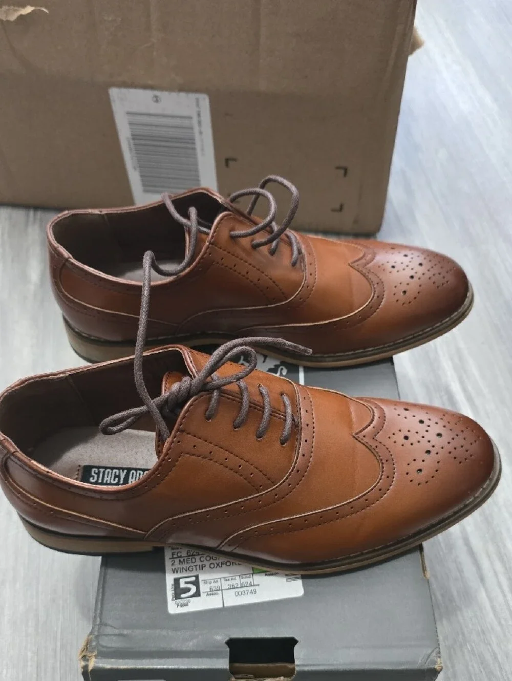 Stacy Adams Men's Tan Wingtip Brogues